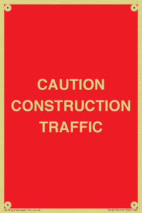 CAUTION CONSTRUCTION TRAFFIC